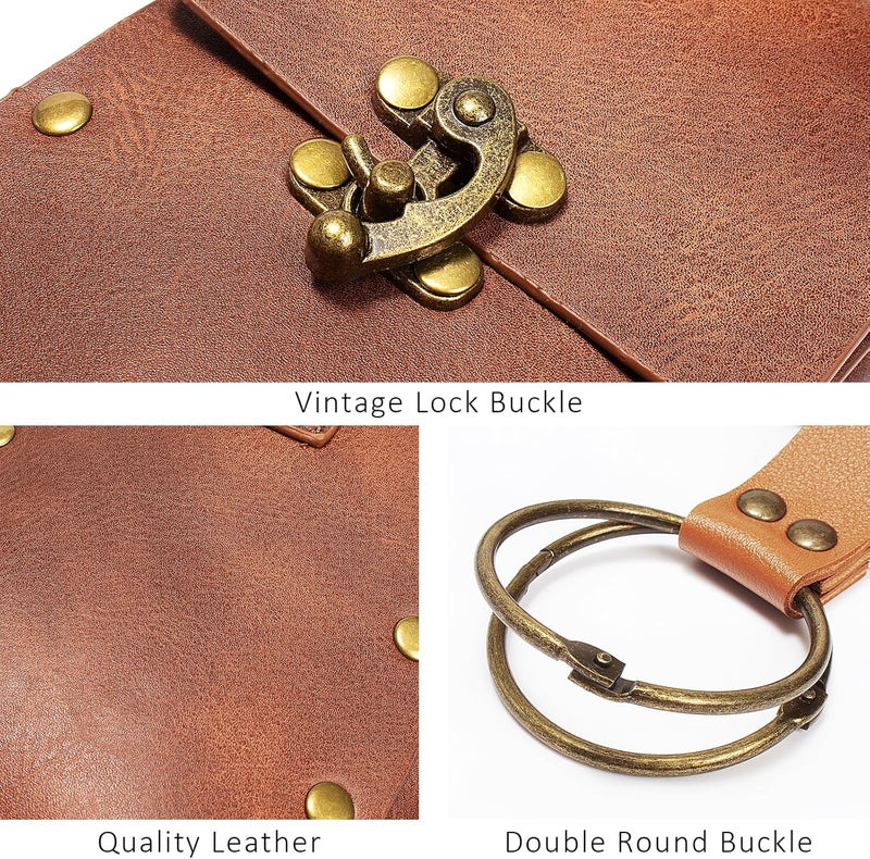 SUMGOGO Belt Pouch Waist Bag Fanny Pack Steampunk Phone Holder Medieval Bag Leather Belt Renaissance Cosplay Costume Accessories (1-Brown) - Image 5